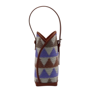 Behati Bottle Carrier in Blue Boho Triangle
