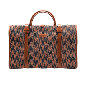 Nala Vintage Luggage in Brown & Black ZigZag