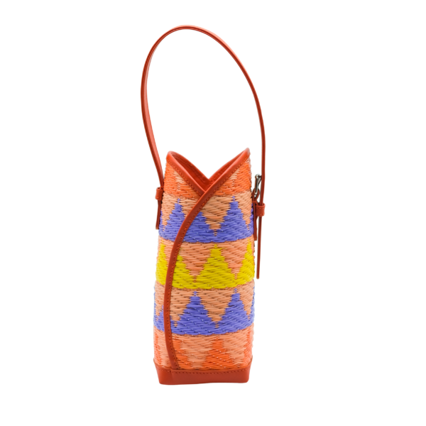 Behati Bottle carrier in Orange Boho Triangle