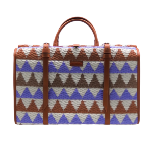 Nala Vintage Luggage in Blue Boho Triangle