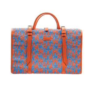 Nala Vintage Luggage in Blue & Orange Zigzag