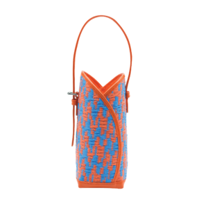 Behati Bottle Carrier in Orange & Blue Zigzag